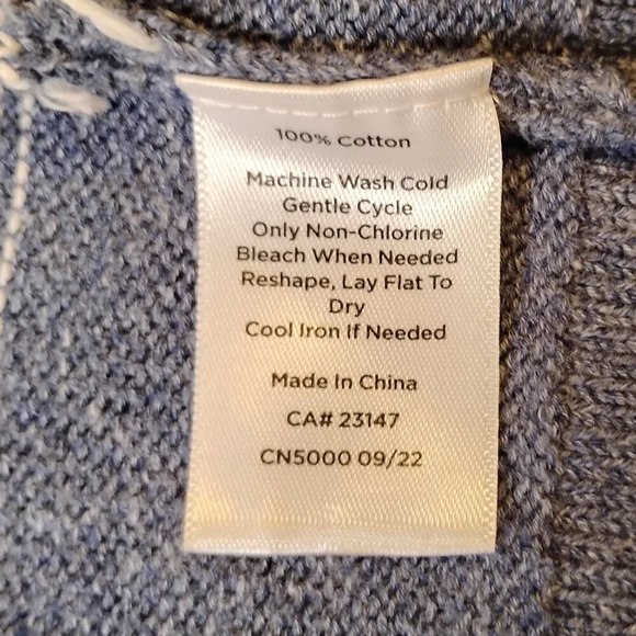 Talbot Blue and White Striped Button Up Cardigan, Small - Picture 5 of 8